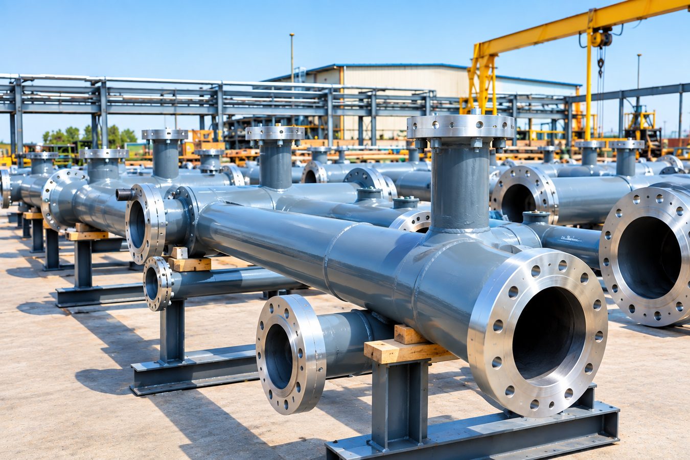 Industrial pipe spool fabrication and welding